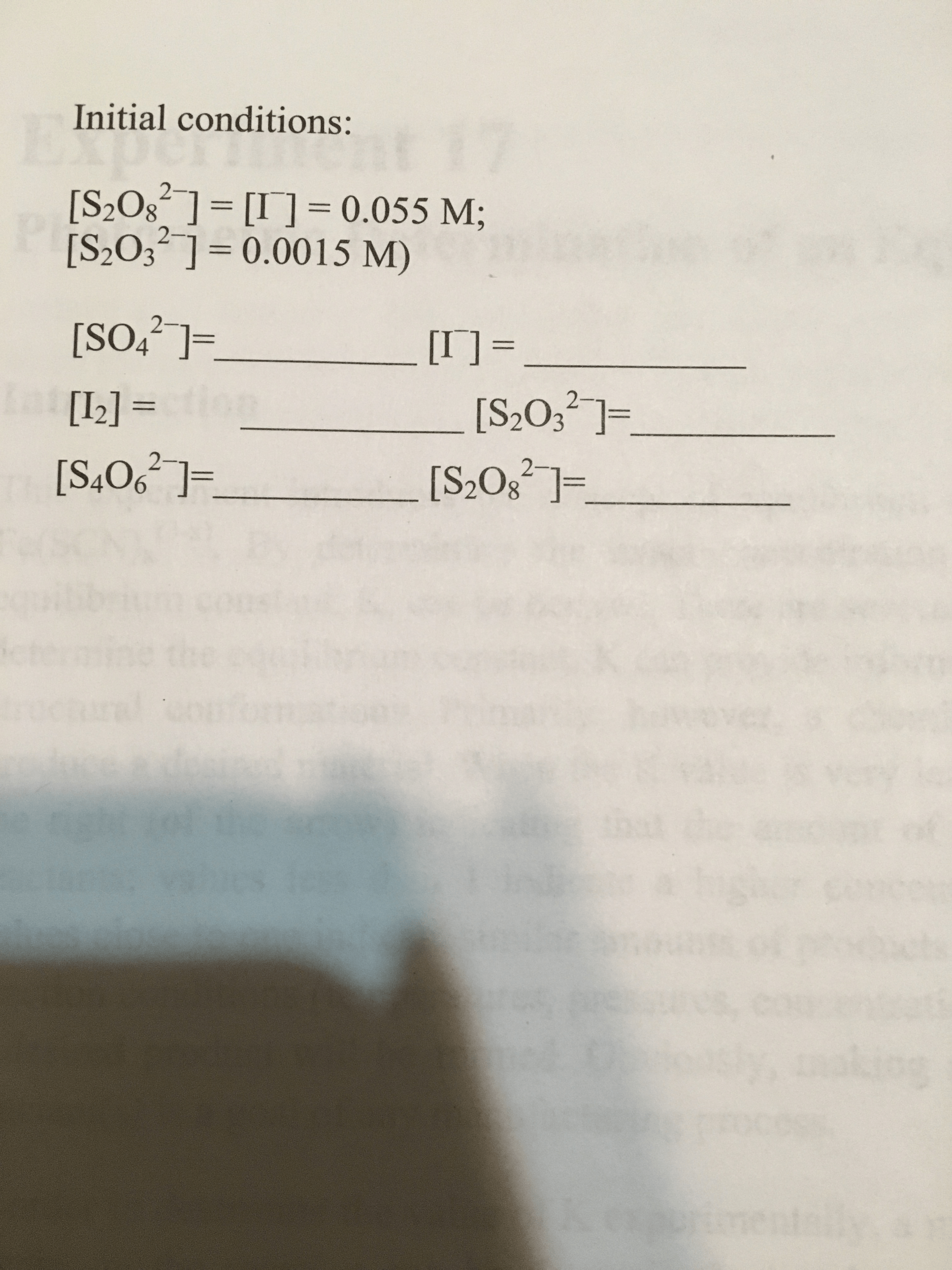 Solved Experiment 16 3) In The Iodine Clock Reaction, You...
