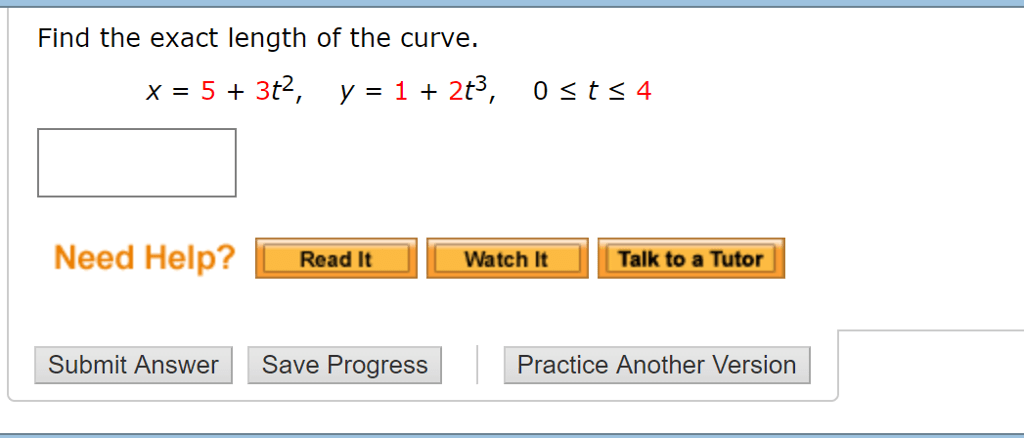 Solved Find The Exact Length Of The Curve. X = 5 + 3t2, Y...