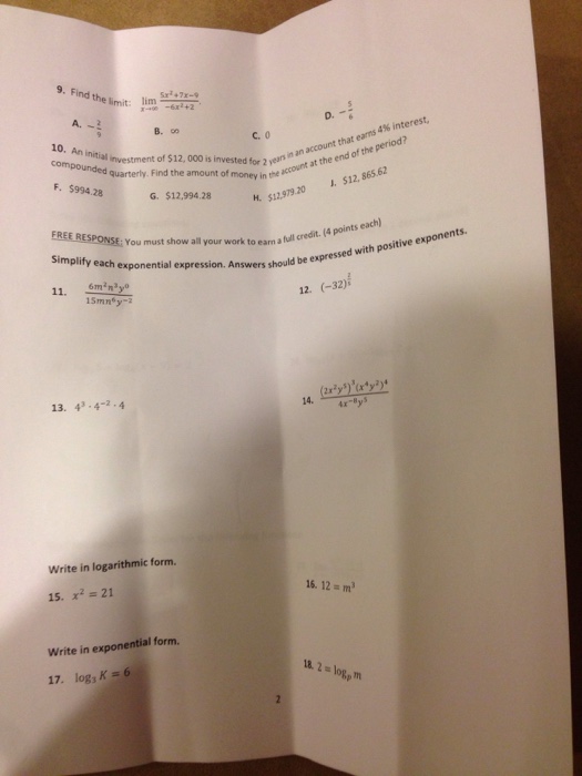 Solved MULTIPLE CHOICE SECTION 12 Points each Choose the one
