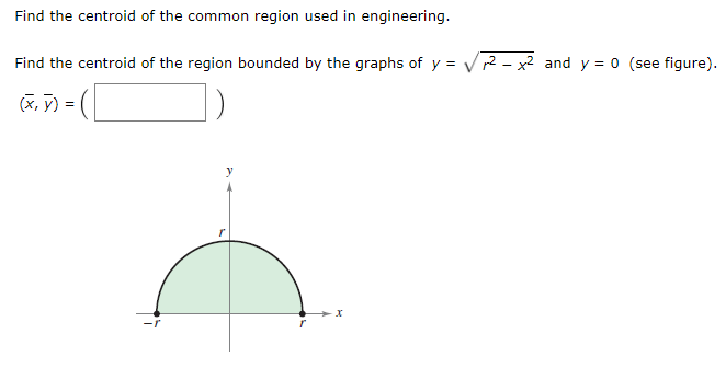 Solved Find The Centroid Of The Common Region Used In Eng...