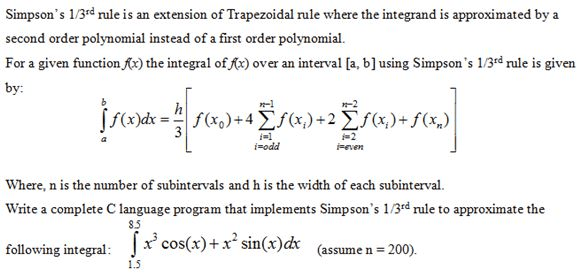 Solved Simpson's 1/3^rd Rule Is An Extension Of Trapezoid...
