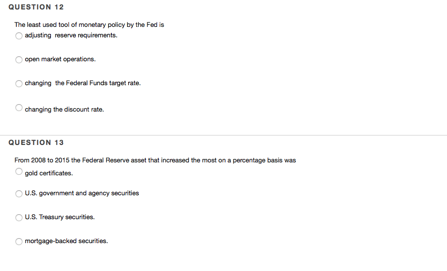 Solved QUESTION 1 The Federal Reserve System Established