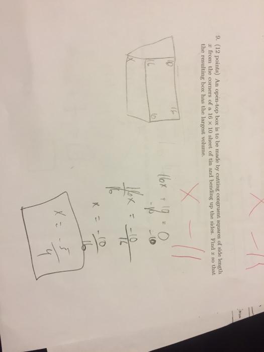 Solved An opentop box is to be made by cutting congruent