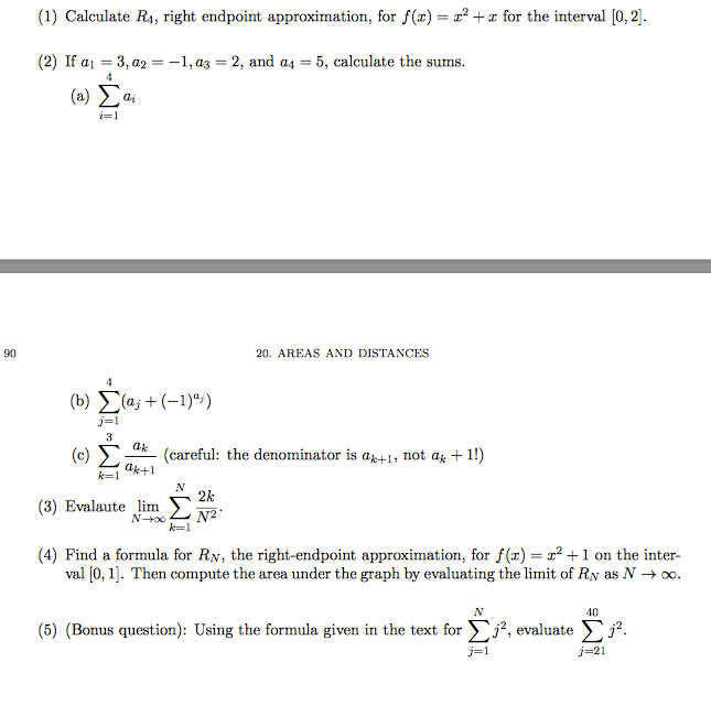 Solved (1) Calculate R4, Right Endpoint Approximation, Fo...