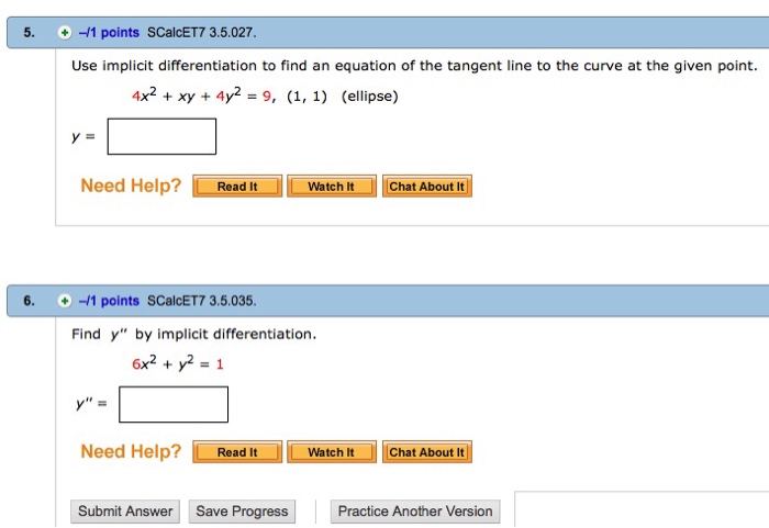 Solved Use Implicit Differentiation To Find An Equation O...
