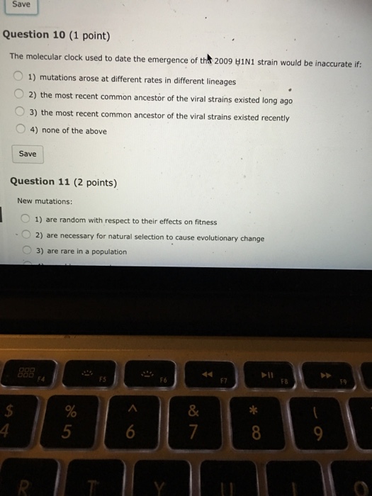 Solved The molecular clock used to date the emergence of the