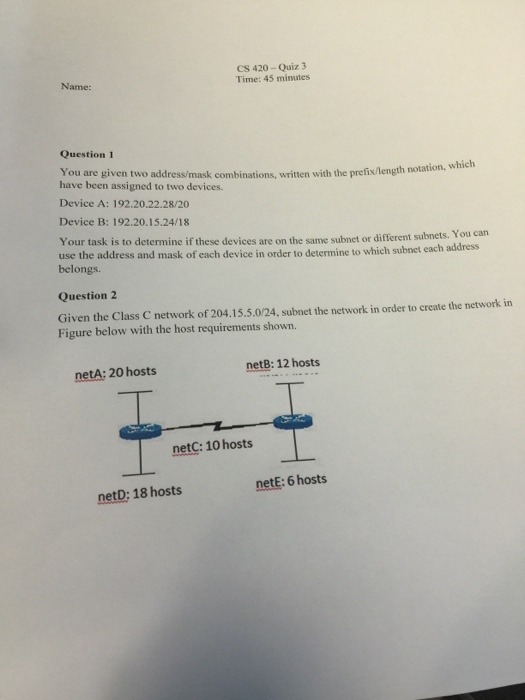 Solved You are given two address mask combinations, written