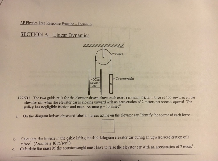 Solved The two guide rails for the elevator shown above each