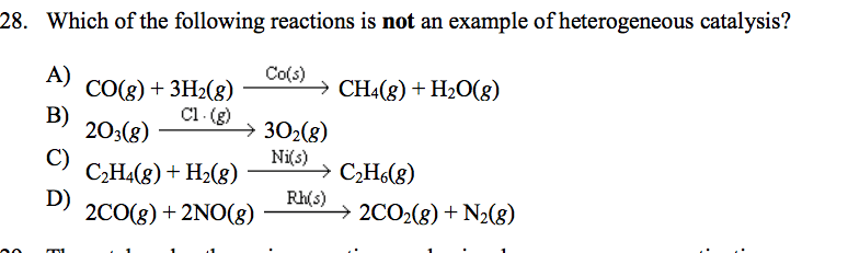Solved Which Of The Following Reactions Is Not An Example...