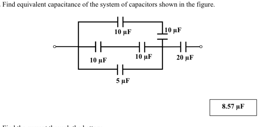 Solved Find Equivalent Capacitance Of The System Of Capci...