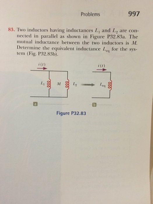 Solved Two inductors having inductances L_1 and L2 are