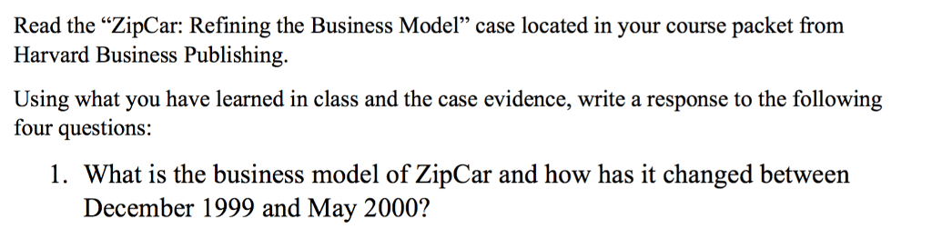 Zipcar Harvard Business Publishing Education