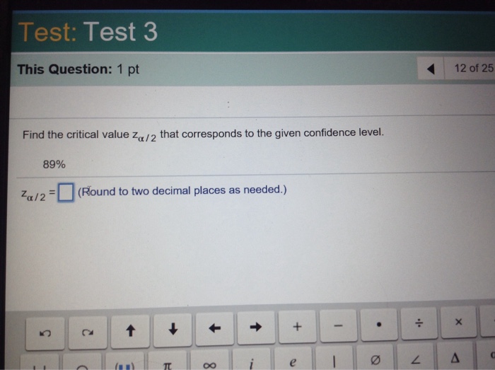 Solved Find The Critical Value Z_alpha/2 That Corresponds...