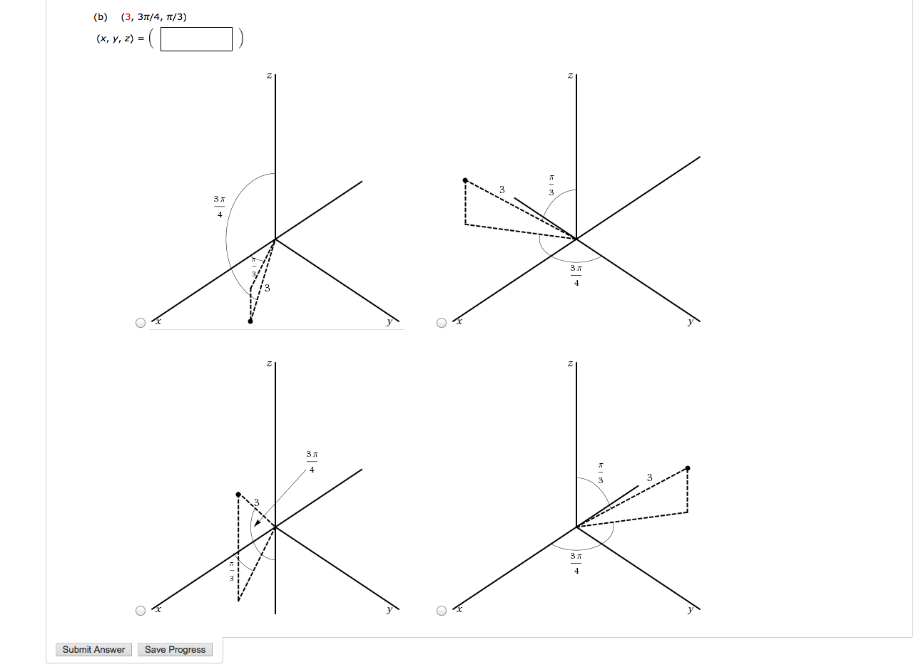 Solved Find The Rectangular Coordinates Of The Point Whos...