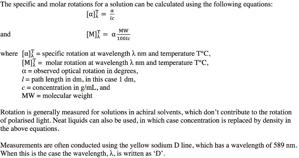 Calculate The Optical Rotation Of The Three Comple...