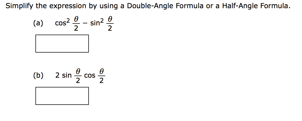 Solved Simplify The Expression By Using A DoubleAngle Fo...