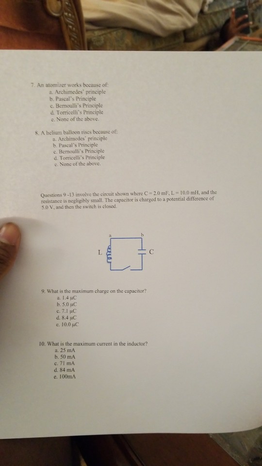 Solved I. Short Answer Multiple Choice 1.The SI unit of