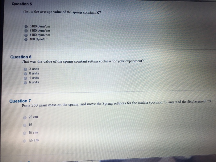 That is the average value of the spring constant K?