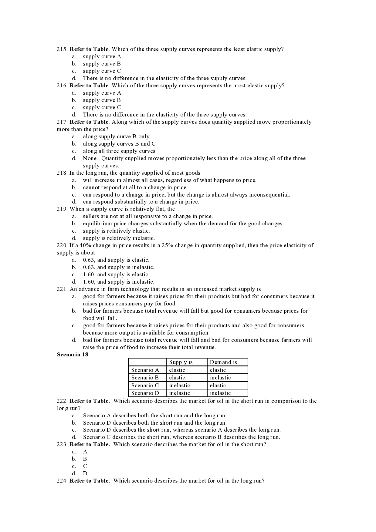 Using the midpoint method, at a price of 16, what is