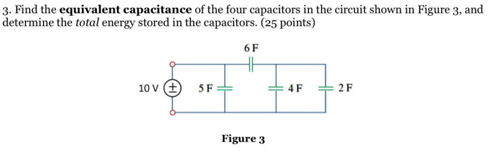 Solved 3. Find The Equivalent Capacitance Of The Four Cap...