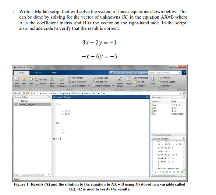 How To Use Matlab Solve System Of Equations Tessshebaylo