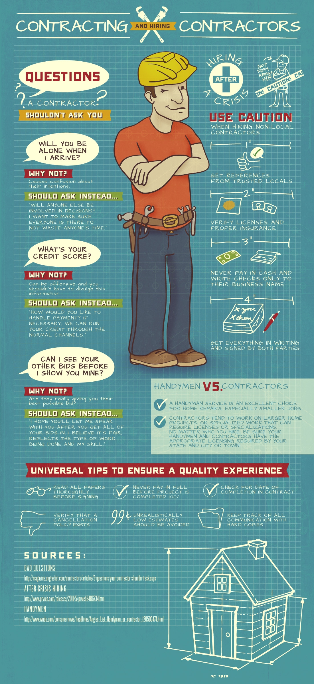 Handymen, Contractors and You How To Hire Effectively