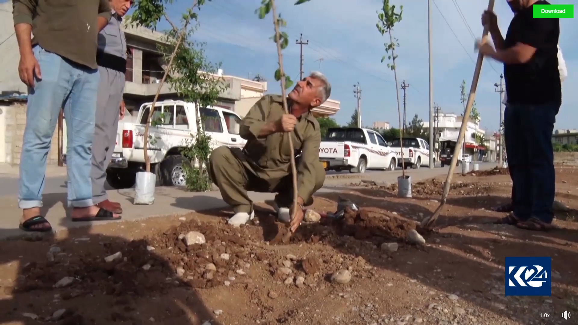 People in Hajiawa plant trees to honor COVID dead