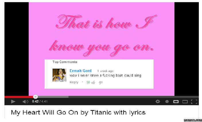 My heart will go on