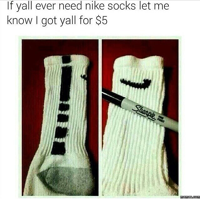 If yall ever need Nike socks