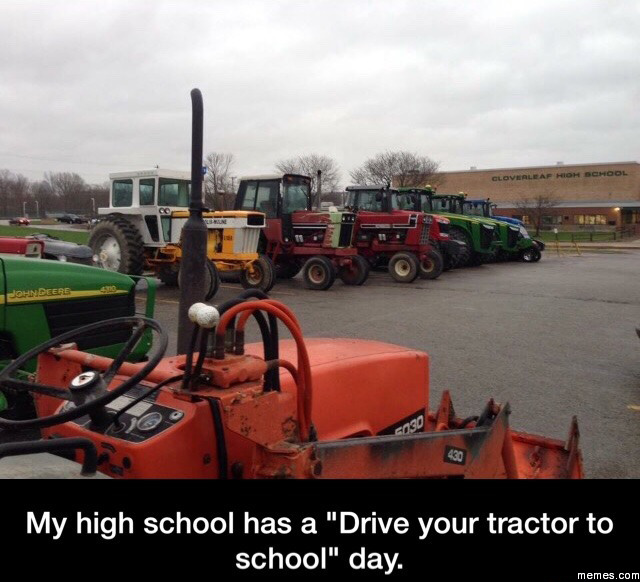 Drive your tractor to school day