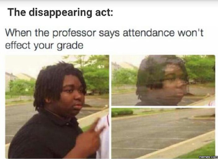 The disappearing act