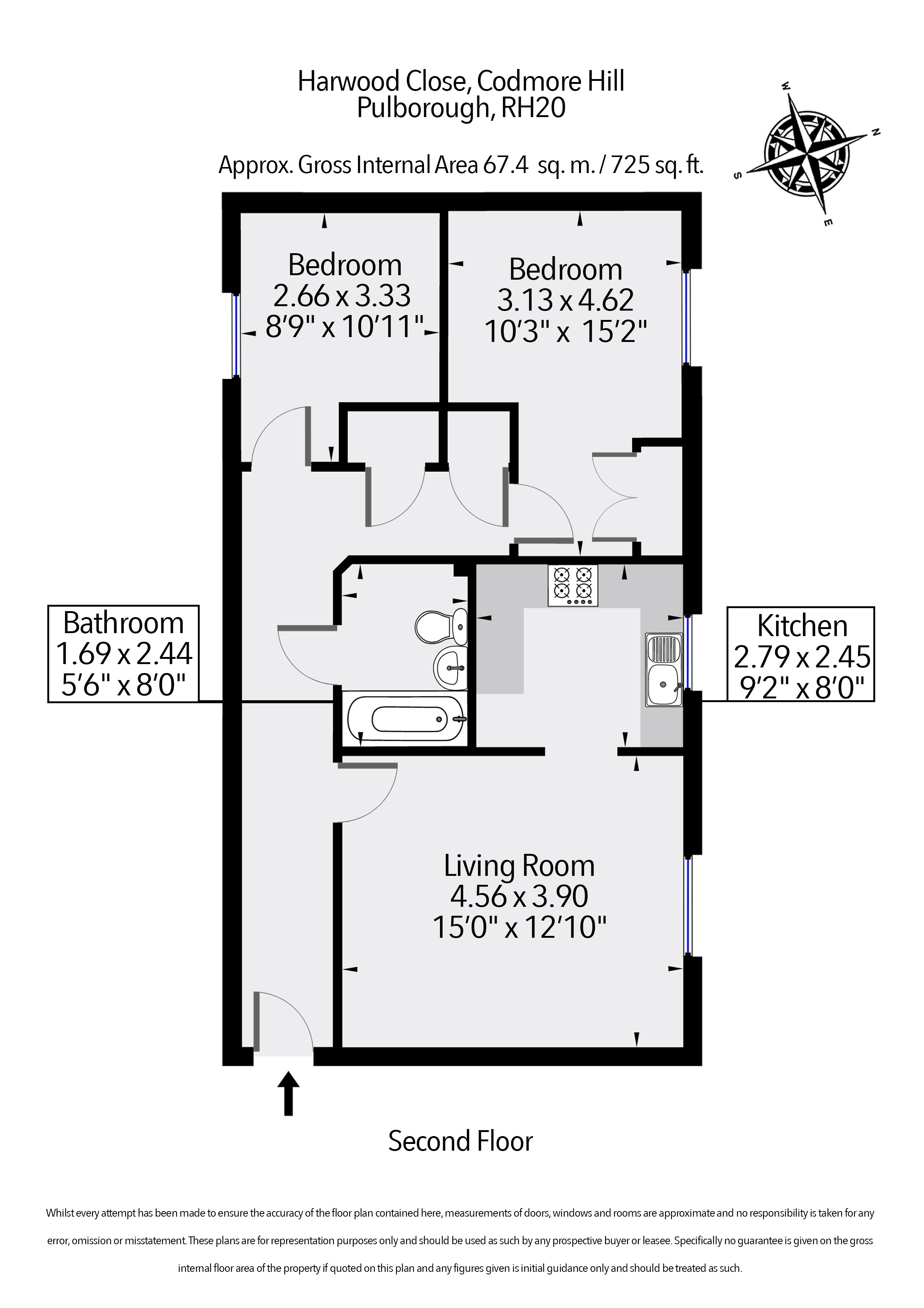 RH20 1FL 2 bedroom apartment in Pulborough West Sussex Share to Buy