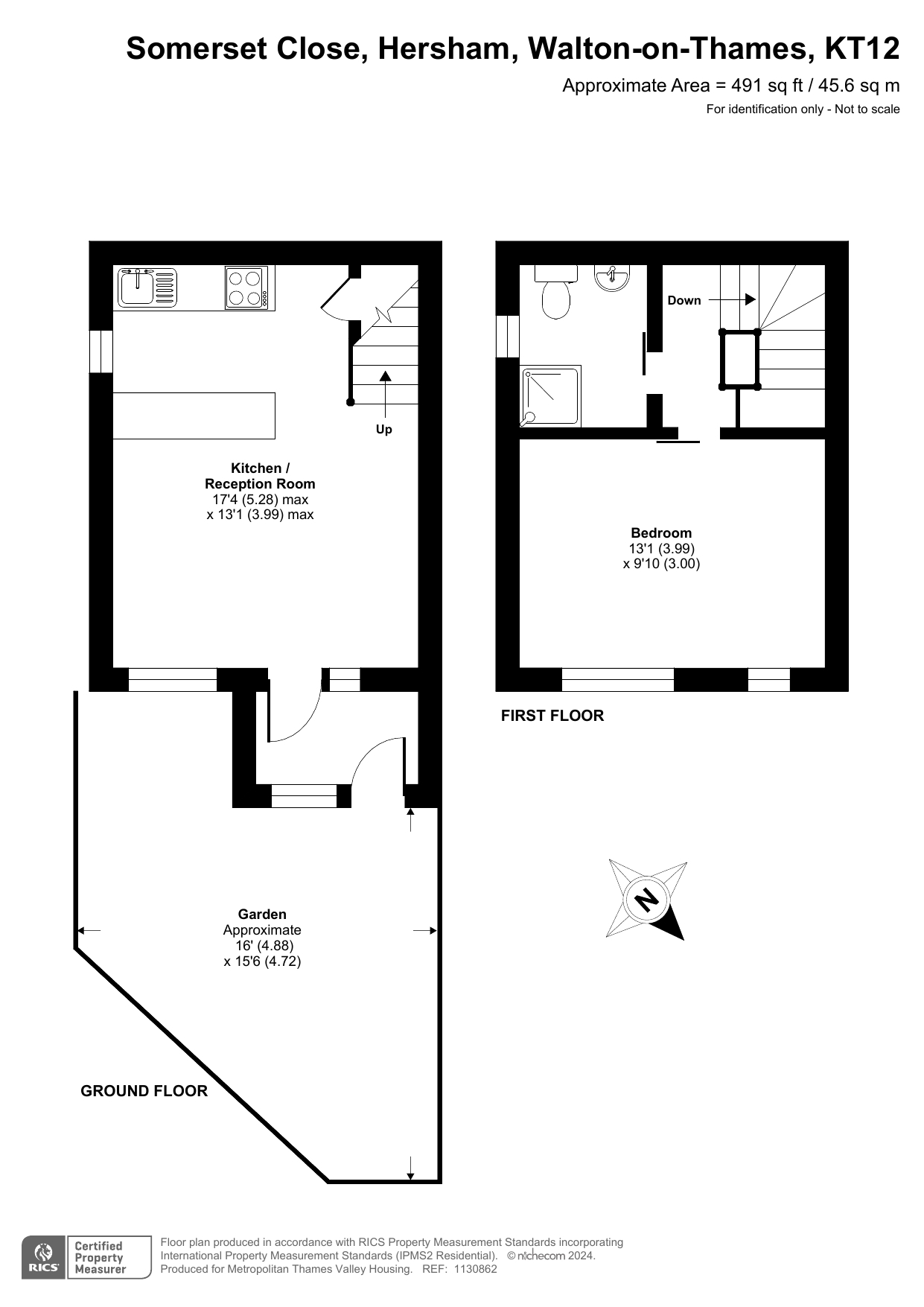 KT12 5JS 1 bedroom house in WaltonOnThames Share to Buy