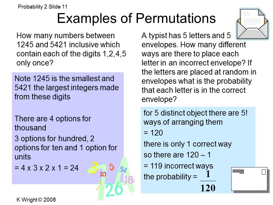 Permutations and Combinations Maths 'n' More Maths