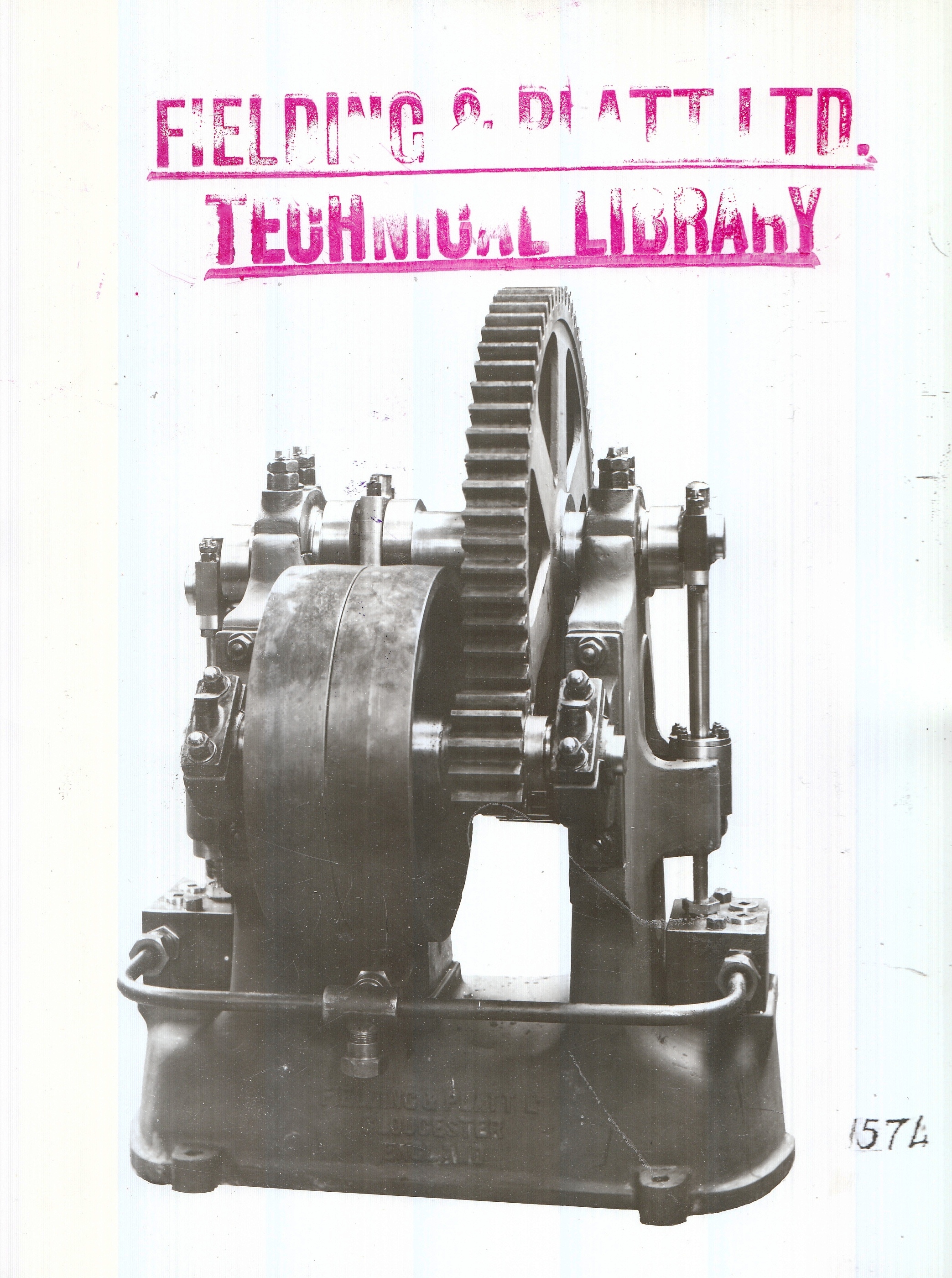 Vertical ThreeThrow Hydraulic Pump, belt driven, c.1902 1930s and