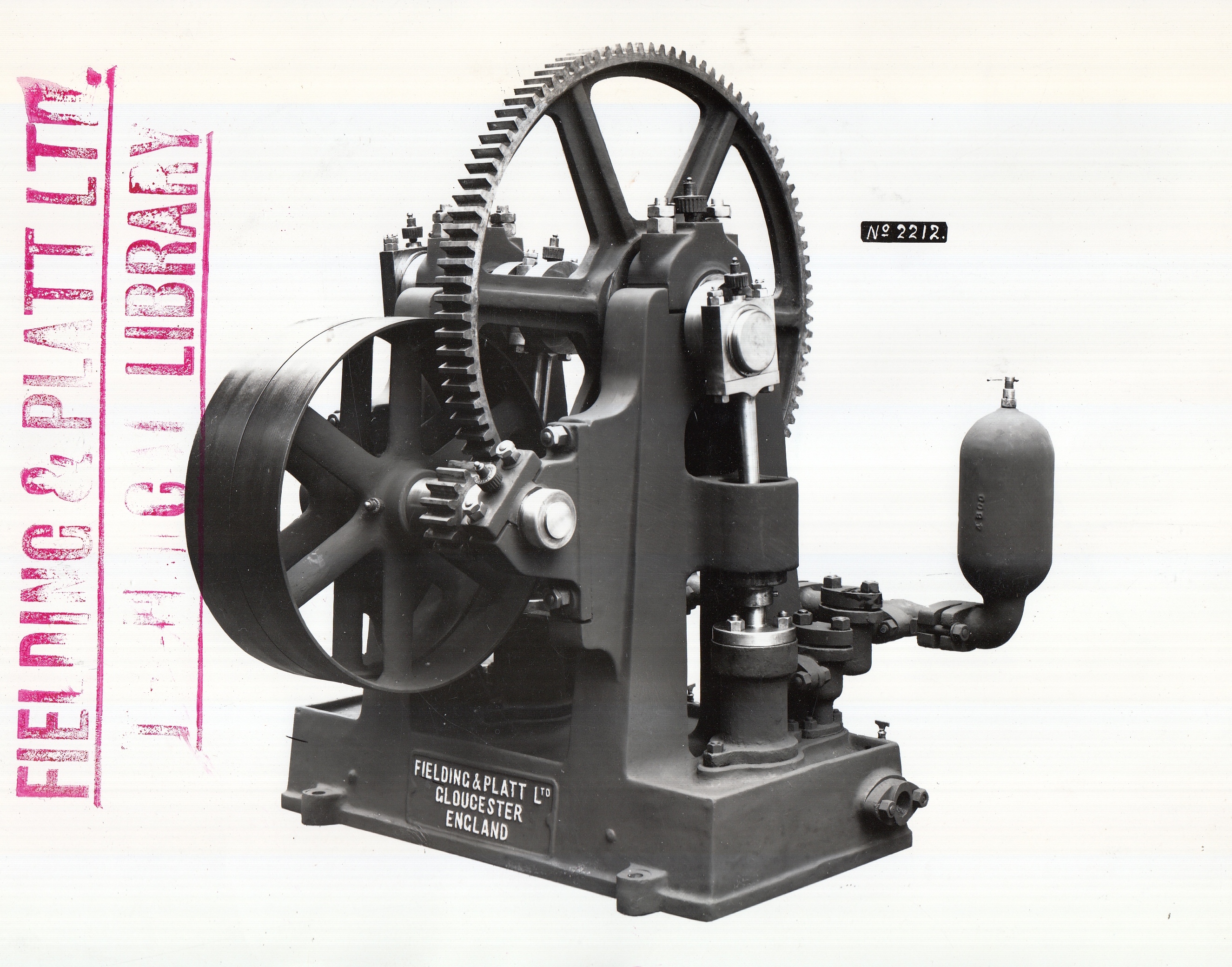 Vertical ThreeThrow Hydraulic Pump with belt drive, c.1911 1930s and