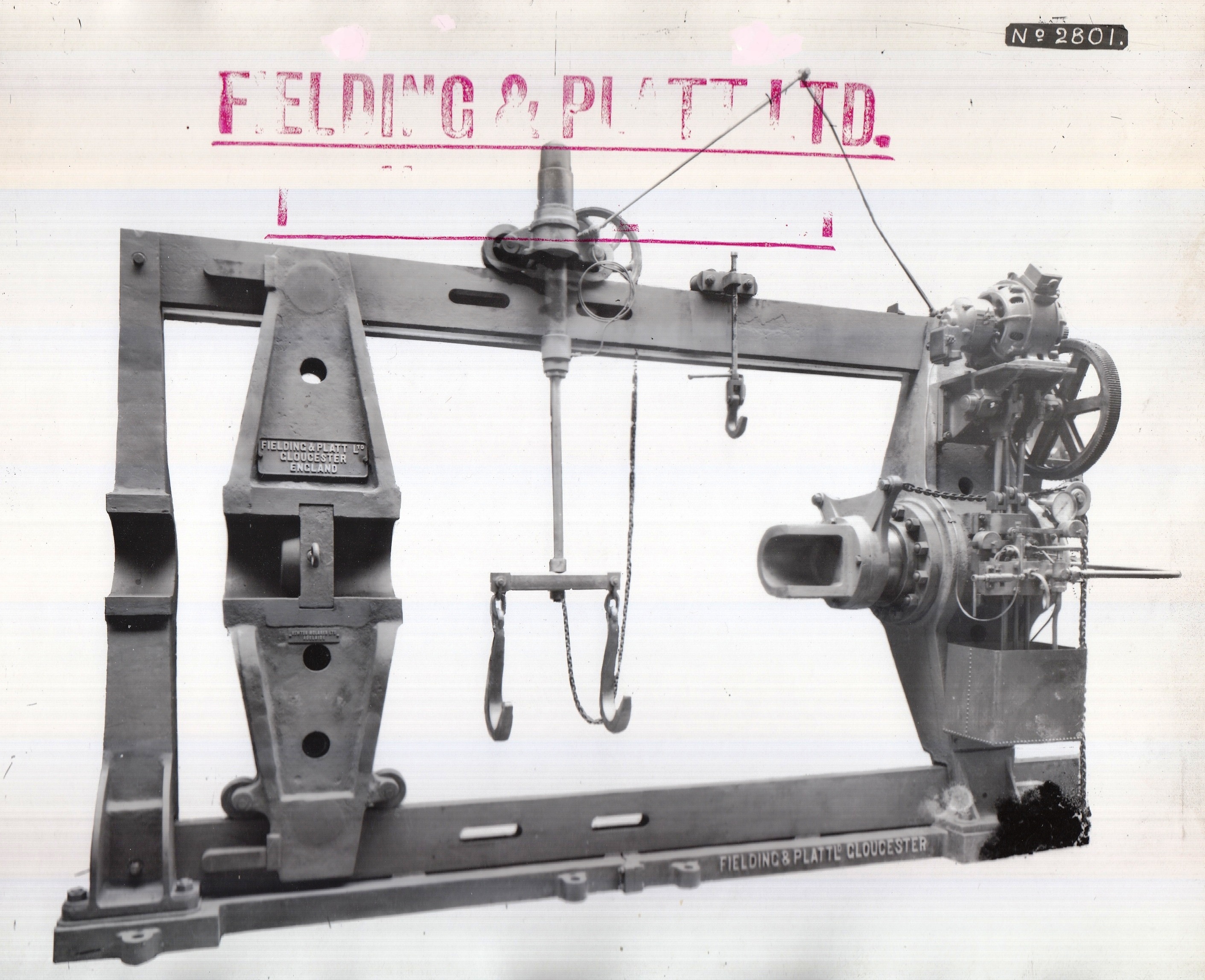 600 ton Wheel Press, c.1927 Photographs of Wheel Presses Fielding