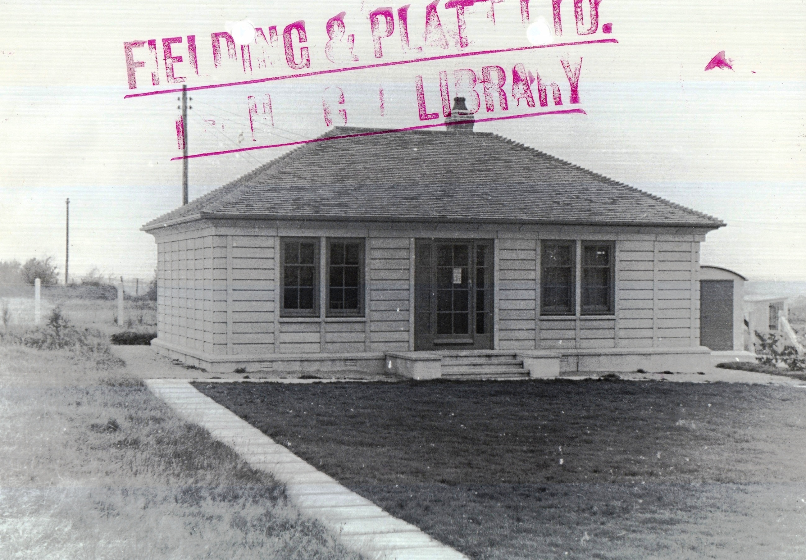 A bungalow built with concrete slabs, location Cornwall, c.1946