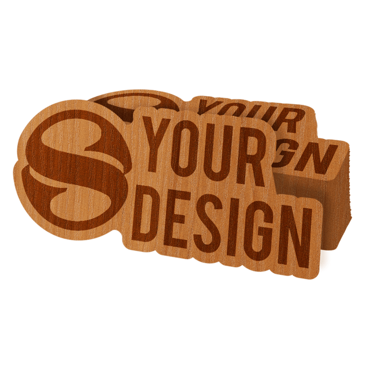 Custom Laser Engraved Wood Stickers Enhance Your Brand with a Persona