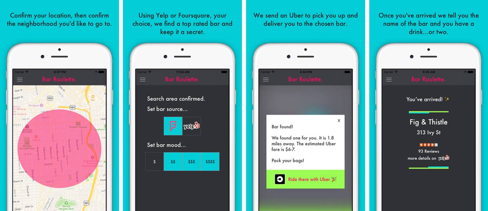 Bar Roulette Is a 'Surprise Me' App for Bar Hopping SnapMunk