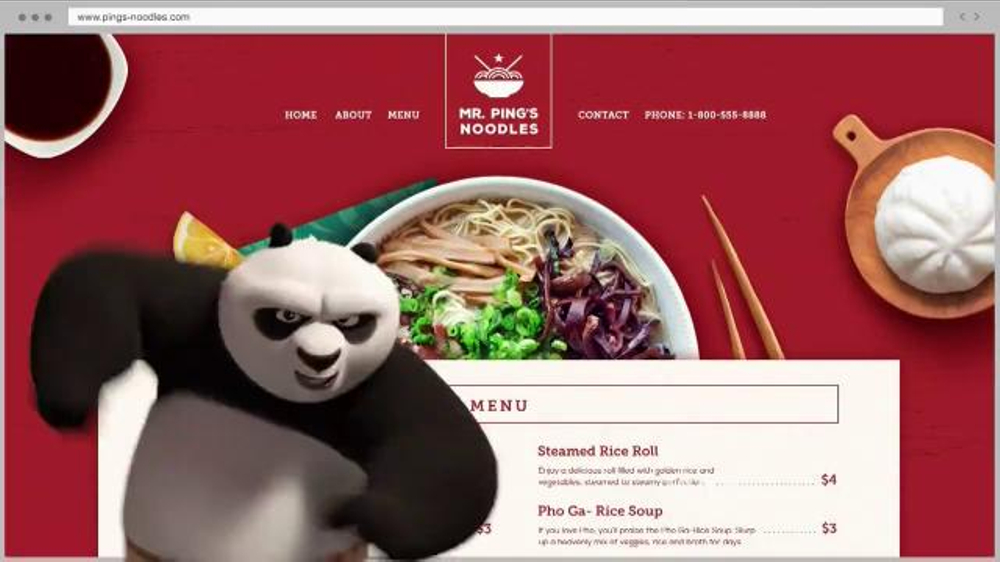 TV Commercial, 'Kung Fu Panda Masters the Power of Wix' iSpot.tv