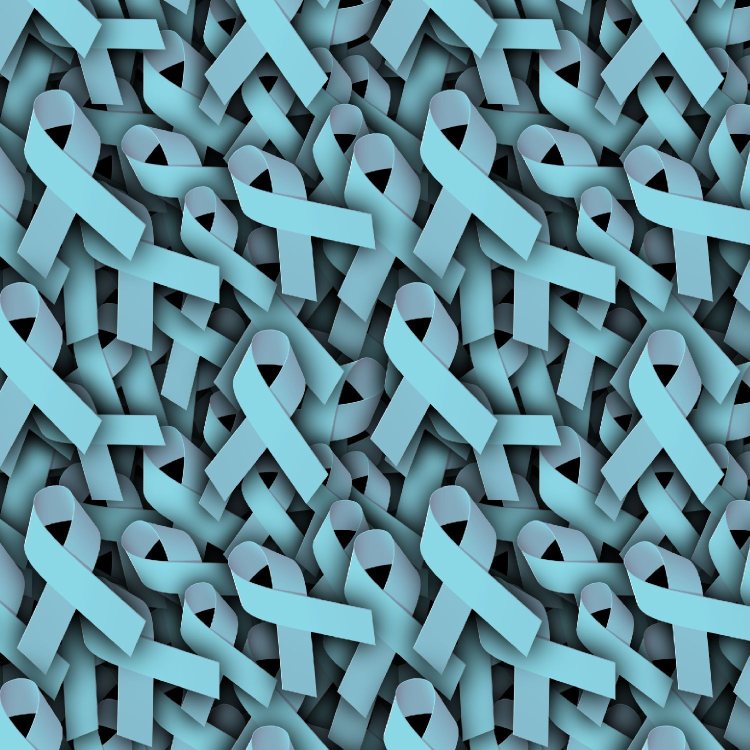 Light Blue Ribbons Pattern Crew