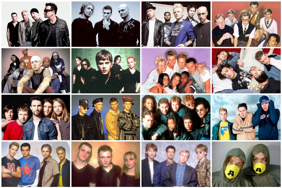 Bands that end in a number (Picture click) Quiz By Quiztopia