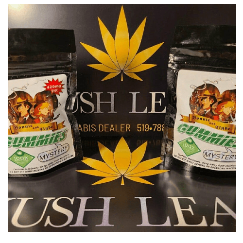 Kush Leaf Mystery Gummies 420mg Of THC Per Pack by Bonnie and Clyde