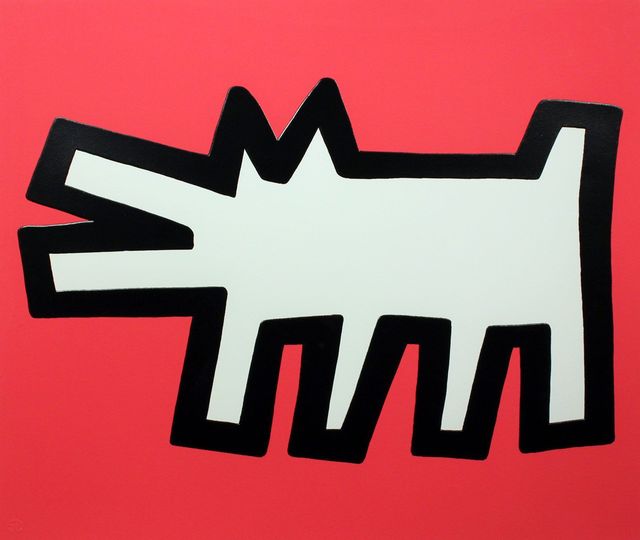 Keith Haring Red Dog (Icons) ( 1990) Artsy