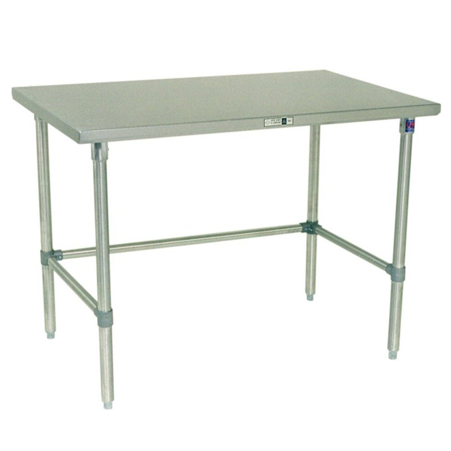 Steel Work Table Stainless Top, Galvanized Base Butcher Block Co.