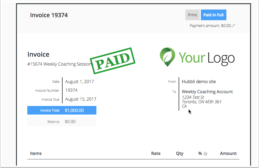 How to Pay a Recurring Invoice by Credit Card Hubbli Knowledge Base