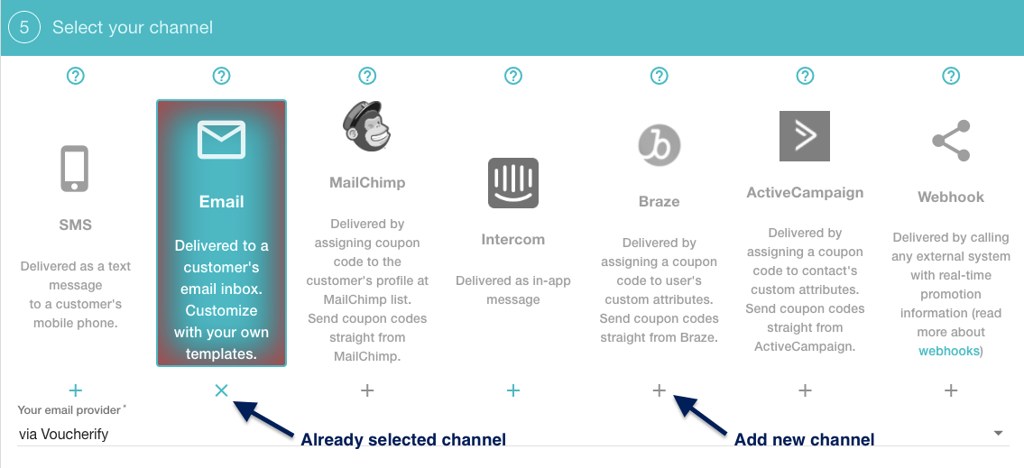 How to set up multichannel distribution? Voucherify Support