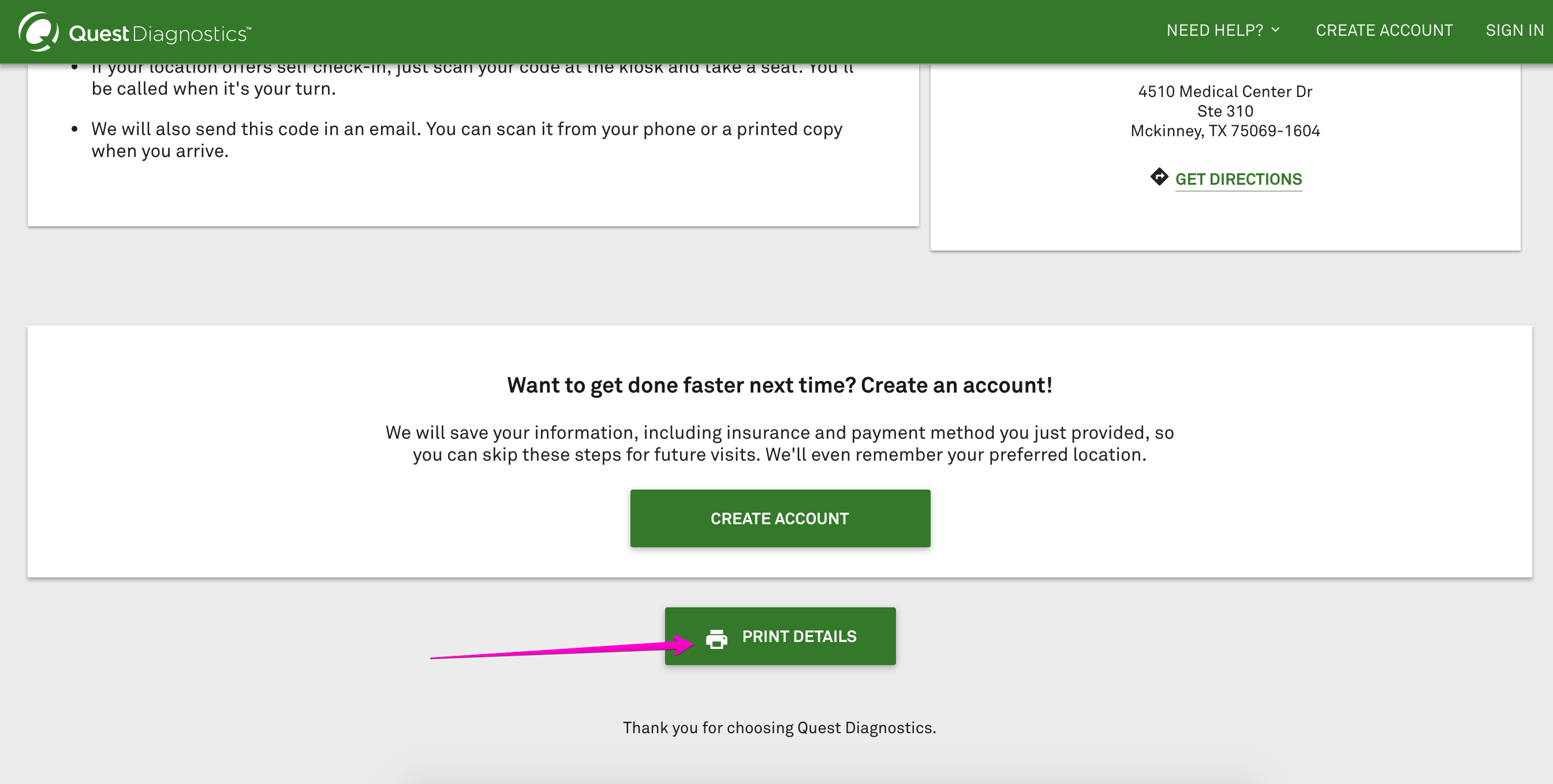 How to arrange an appointment online at Quest Diagnostics Lab Testing