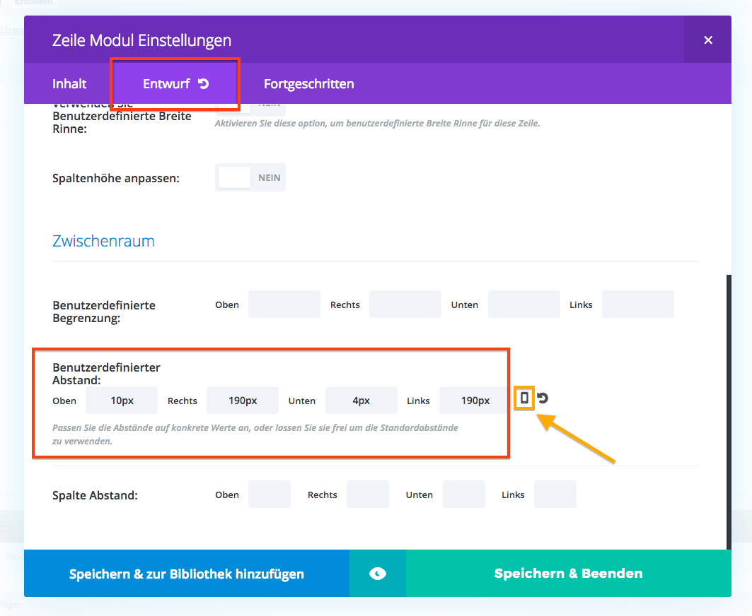 Wie kann ich das Design für die mobile Ansicht optimieren? Spreadmind